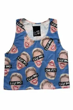 BLACK FLASH マイリープリント クロップドタンクトップ