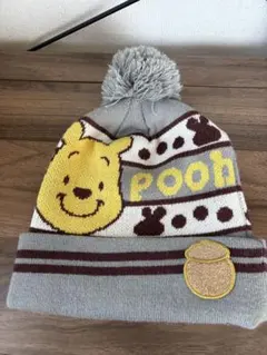 ディズニーリゾート　くまのプーさん ニット帽 ポンポン付き