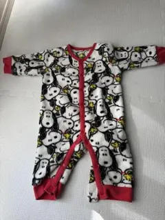 スヌーピー フリースロンパース 70センチ