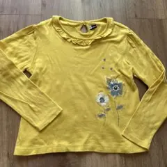 Bebe イエロー 花柄 長袖カットソー 130