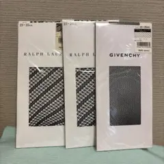 【新品未開封】ラルフローレン　と　ジバンシー　ハイソックス　柄　3枚セット