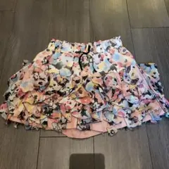 ジルスチュアート 130 キュロット スカート 花柄 ピンク フリル