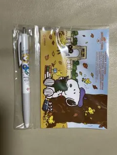 非売品。スヌーピー ポストカード＆ボールペンセット