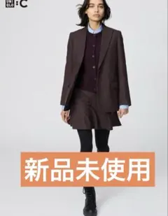 ＊新品未使用＊UNIQLO C ツイードテーラードジャケット　ブラウン　Lサイズ
