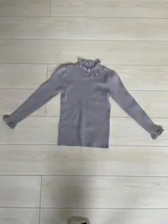 anyFAMフリルネック グレーセーター 130サイズ