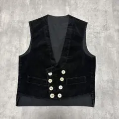 超美品！ライカ GREENCLUBS ブラック コーデュロイ ベスト サイズ3 