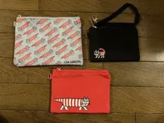 GLOW グロー　9月号付録　リサラーソン3連ポーチ