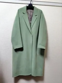 ユナイテッドアローズ　ロングコート　チェスターコート　ウールコート　緑　グリーン