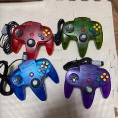 NINTENDO64 コントローラー 4色セット　クリアーカラー　２