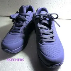 【SKECHERS】厚底 スニーカー パープル UNO-NIGHT SHADS
