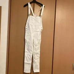 ホワイト サロペット レディース