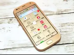 らくらくスマートフォン ゴールド　SIMフリー ワンセグ d-4