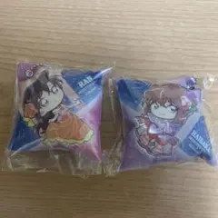名探偵コナンくら寿司 クッションキーホルダーと缶バッチ、マグネット