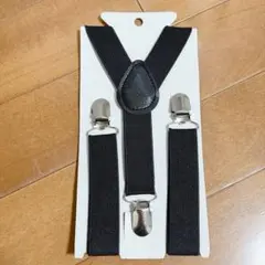 미사용 品 キッズ用 サスペンダー ブラック 65cm