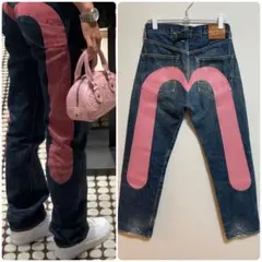EVISU No.1 2001 W30×35 ピンク大黒　ビックカモメ EVISU No.1 Lot.2001 W30×L35 ピンク大黒 ビッグカモメ - メルカリ