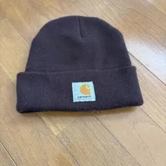 Carhartt ダークブラウン ニット帽 フリーサイズ