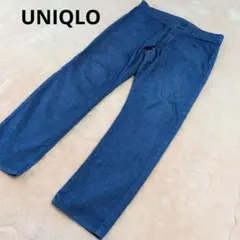 UNIQLO ユニクロ　ブルー ストレートデニム　ストレッチあり　メンズ　М