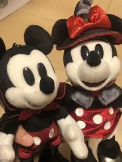 ミッキー　ミニー　ぬいぐるみバッジ　ハロウィン　吸血鬼