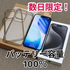 数日限定【美品】iPhone 15 Pro 256GB ブラック チタニウム
