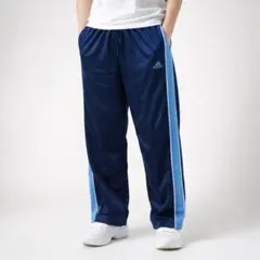 adidas【150】ジャージ トラックパンツ サイドライン スポーツ 刺繍ロゴ