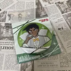 名探偵コナン　コナンプラザ限定　2024MVメタリック缶バッジ 服部平次