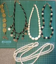 ネックレス ブレスレット レトロ アクセサリー ５点
