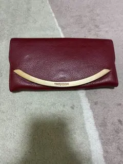 See By Chloé シーバイクロエ 長財布 レザー 赤 ゴールド金具
