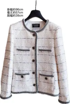 CHANEL UNIFORMノーカラージャケット ピンク系 ツイード - メルカリ