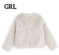 【新品未使用⭐︎タグ付き】GRLファーコート ホワイト
