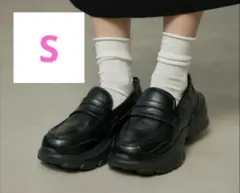 新品❤ しまむら mysa ローファースニーカー　ブラック Sのサムネイル