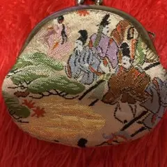 日本の伝統刺繍がま口コインケース