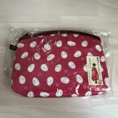 うさぎと桜柄ポーチ（和風）　ちりめん素材　ピンク　赤