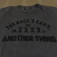 ROLL プリント Tシャツ ダークグレー