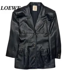 LOEWE ロエベ レザージャケット テーラード アナグラム ブラック