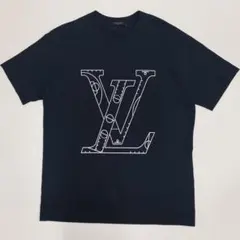 去年国内ヴィトン購入！Louis Vuitton ロープ半袖ニット ネイビー S