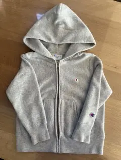 【Champion】ジップアップパーカー　グレー　110