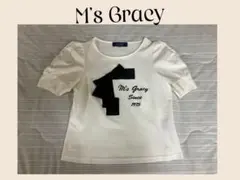 M's Gracy リボン ロゴ カットソー 白 38のサムネイル