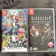 【ケースのみ】任天堂Switch スマブラ ＆バイオハザード
