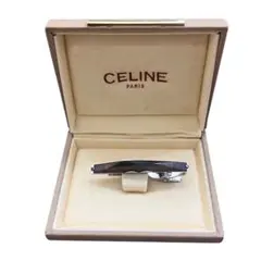 CELINE セリーヌ シルバー925 ネクタイピン マカダム柄 極美品 セリーヌCELINE ネクタイ マカダム トリオンフ シルバー