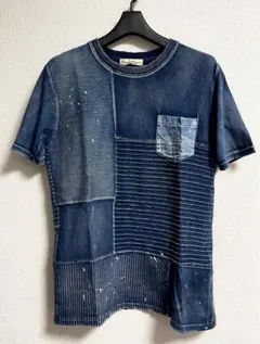 Beno デニムパッチワーク Tシャツ M