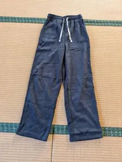 匿名配送 ダークグレー コーデュロイ裏起毛カジュアルパンツ