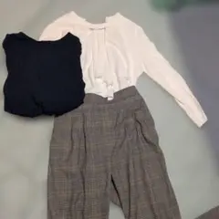 【まとめ売り】オフィスカジュアル　ブラウス、パンツ