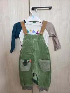 ベビー コーデュロイ サロペット 重ね着