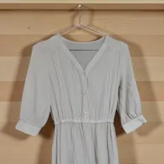 『美品』新品未使用♡グレー ティアードワンピース 半袖