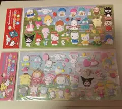 【正規品】サンリオ　キャラクターずかんシール　ぷっくり 2種セット②