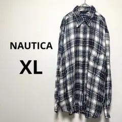 90s vintage NAUTICA X Lチェックボタンダウン ライトネル