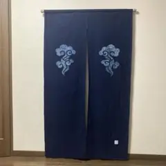 藍ロウケツ染め[雲]のれん　Lサイズ