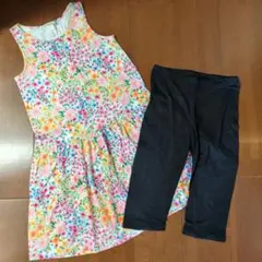 美品♡H&Mワンピース＆GUレギンス 135 140