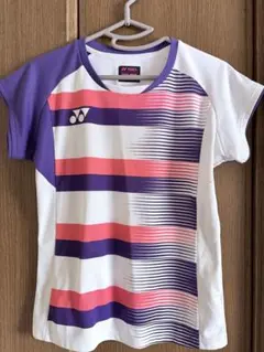 ヨネックス　ゲームシャツ ホワイト ボーダー Mサイズ レディース