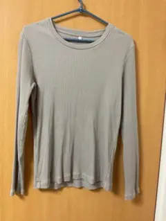 無印良品　MUJI 長袖　カットソー　ベージュ　L